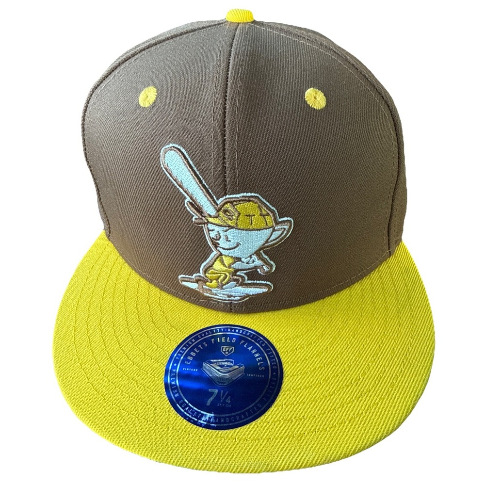 CORDOBA CAFETEROS EFF DNA EBBETS FIELD BROWN YELLOW FITTED HAT SZ 7 1/4 MENS NEW